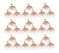 Ipetboom 120 Mini Attaches Parisiennes Rondes en Métal Doré 12 MM Perles Décoratives à Deux Pattes pour Loisirs Créatifs Scrapbooking et Travaux Manuels en Papier
