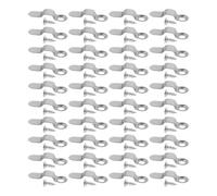 Ipetboom 120 Sets de Pinces Suspendre pour Cadre Photo en Métal Argenté avec Vis, Solution Robuste pour Fixation D'œuvres D'art et Cadres Photo en Atelier ou Galerie