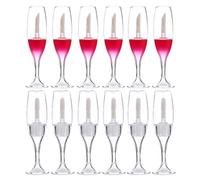 Ipetboom 12pièces Flacons De Lip Gloss Vide Forme Vin Contenants Cosmétique Pour à Lèvres Huile à Lèvres Et Bouteilles Légères Et Pour Voyage