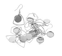 Ipetboom 12pièces Supports pour Boucles Oreilles Vierges Acier Inoxydable Plateaux pour Création Bijoux Personnalisés Accessoires de Bijouterie