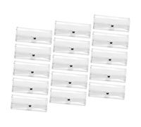 Ipetboom 15 Pièces étui à lunettes UV plusieurs bouton cas clair Branché étuis à lunettes en plastique transparent Étui des lunettes étuis à lunettes pour hommes