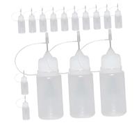 Ipetboom 15 pièces Lot de Flacons Applicateurs à Pointe Fine pour Colle Huile et Liquides Bouteilles Souples Plastique Blanc pour Bricolage et Projets Précis