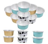 Ipetboom 15 Pièces Moule à Gâteau Aluminium Moules Cuisson Épais pour Muffins Desserts Cupcakes Pâtisserie Maison Haute Température Utilisable Four et Airfryer