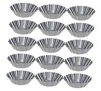 Ipetboom 15 pièces Moule à Tartelettes Épaissi Acier Au Moules à Muffins Multifonction pour Pâtisserie Maison Cuisson Uniforme Facile à Nettoyer Accessoires pour Desserts et Goûters