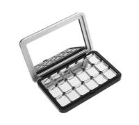 Ipetboom 18grilles Palette De Fards à Paupières Vide Kit Diy Pour Maquillage Organisateur De Cosmétiques Conteneur Rechargeable Pour Blush Et Surligneur Compartiments