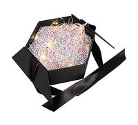 Ipetboom 1ensemble Boîte Décorative Pour Saint-valentin Avec De Fête Raffia De Bulle Et Guirlande Lumineuse Pour Et Amoureux