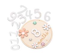 Ipetboom 1Ensemble Cartes de Jalons Mensuels pour Né Étape Ronds et Réversibles Décorations Adorables pour Photos de pour Parents