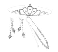 Ipetboom 1Ensemble Femme Boucles Oreilles et Bandeau Scintillant Accessoires Élégants pour Demoiselle Honneur