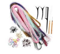 Ipetboom 1ensemble Kit De Mèches Pailletées Pour Cheveux Extensions De Cheveux Colorés Tinsel Avec Outils Et Notice Couleurs Éclatantes Pour Fêtes Et Festivals