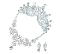 Ipetboom 1ensemble Mariage Avec Collier Et Boucles Oreilles De Bijoux De Mariée Élégant Pour Cérémonies Fêtes Et Photos