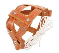 Ipetboom 1ensemble Masque De Mors De Cheval Cuir Couverture Respirante pour Bétail Et Chevaux De Masque Et Mètres De Corde Prévention des Morsures Et du Mâchonnement Les Fermes