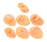 Ipetboom 1ensemble Set De Modèles De Visage Silicone Souple Pour Pratique De Piercing Et Affichage Langue Yeux Nez Bouche Ombilic Oreilles Droite Et Gauche Pour Entraînement Réaliste