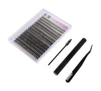 Ipetboom 1ensembles Kit Extensions De De Faux Avec Outils De Colle Et Retrait Pince Courbée Brosse Et Peigne Pour Application Autonome Fibres Synthétiques