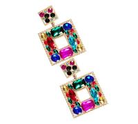 Ipetboom 1Paire Boucles Oreilles Carrées Colorées pour Fantaisie Exagérés Parfaits pour Toutes Occasions