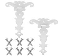 Ipetboom 2 Charnières Robustes en Alliage de Zinc Style Vintage Vert-de-Gris Kit pour Portes de Cabanon et Portails Bois Résistance Antirouille pour Usage Extérieur Fixation Facile