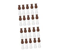 Ipetboom 2 Ensembles Accessoires pour Cordon Boutons De Tirage pour Rideaux Et Stores Et Esthétiques Couleurs Marron Et Blanc 24 Pièces * 2