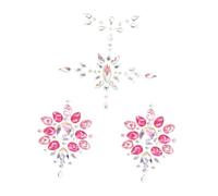Ipetboom 2 ensembles Autocollants Bijoux Corps et Poitrine Adhésifs Corps Femme Gemmés Décoratifs Stickers Cristal DIY pour Fêtes et Carnaval