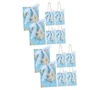 Ipetboom 2 Ensembles Bagage À Main Sacoche Portable present Bags Cotillons Poignées Sachet De Bonbons Fourre-tout Pour La Fête Fournitures De Fête Bourrage Papier 6 Pièces * 2