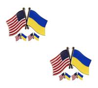 Ipetboom 2 Ensembles Broche À Double Drapeau Épinglette Nationale Broche Drapeau Des États Unis Patriotique Épinglette Drapeau Américain Falles De Drapeau Américain Alliage 3 Pièces * 2