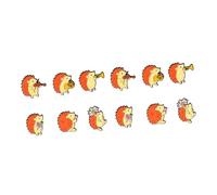 Ipetboom 2 ensembles Broche Animal Mignon Broche Adorable Émail Animal Émail Broches Hérisson Badges Décorations Ornements Pour Enfants Dessin Animé Alliage Badges Dessin 6 pièces * 2