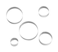 Ipetboom 2 ensembles Emporte Inox Ronds par Set Moules Pâtisserie DIY pour Biscuits Fondant Pâte Fruits Découpe Précise et Sécurisée