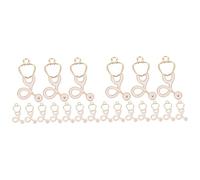 Ipetboom 2 ensembles Fournitures Et Accessoires Pour Médecins Porte-Clés Breloques Bijoux Breloques Pendentifs Pour La Fabrication De Bijoux Pendentifs Stéthoscope Bijoux 10 pièces * 2