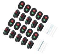 Ipetboom 2 Ensembles Mini Feux de Signalisation pour Maquette Accessoires Durables Décor Miniature pour Table Sable Jardin et Paysage DIY