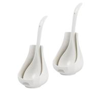 Ipetboom 2 ensembles Set de Supports Céramiques pour Cuillères et Repose Cuillère Stable et Multi Usage pour Table de Cuisine et Restaurant Facile à Nettoyer et Ranger