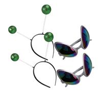 Ipetboom 2 Ensembles Suit de verres de bande bandeau extraterrestre cosplay accessoires femme costume d'extraterrestre costume d'accessoires extraterrestres Plastique