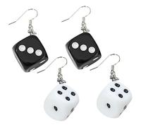 Ipetboom 2 Paires boucles d'oreilles dés Boucles d'oreilles amusantes Boucles d'oreilles pour femmes boucles d'oreilles pour les femmes boucles d'oreilles drôles bijoux d'oreille résine