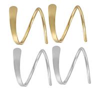 Ipetboom 2 Paires Boucles Oreilles Oreilles Grimpeuses Spirale pour Cartilage Accessoire pour Femmes Or