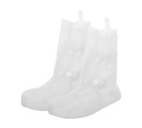 Ipetboom 2 Paires Couvre-Chaussures Imperméables Antidérapantes PVC Épais Réutilisables pour Homme et Femme Protection Pluie pour Randonnée Cyclisme Voyage Lot