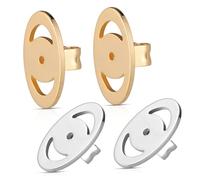 Ipetboom 2 Paires Earring Backs For Studs Set Of And Silicone Droop Locking Backs For Pierced Ears And Platinum Plated Accessories