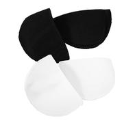 Ipetboom 2 paires Épaulettes Push Up Mousse Souples Anti-glisse pour Femmes Coussinets Épaules Confortables et Amovibles pour Costumes Vestes et Manteaux Lot de Blanc Noir