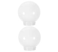 Ipetboom 2 pièces Abat-jour Globe Acrylique Rond avec Fileté Couvercle de Remplacement pour Luminaire Extérieur Lot de Adapté pour Applique Murale et Lampadaire de Jardin