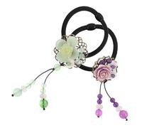 Ipetboom 2 Pièces Accessoires Cheveux Queue De Cheval Femmes Élastiques Ronds Cordes Épaisses