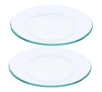 Ipetboom 2 pièces Aromatherapy Lamp Accessories Transparent Glass Wax Heater Plates Diameter Leak Liners for Wax Melt Warmers and Essential Oil Diffusers