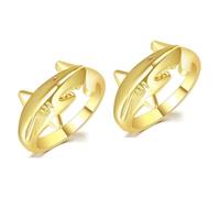 Ipetboom 2 Pièces Bague Ajustable Ouverte Forme de Requin pour Femmes et Bijoux Animaux avec et Durable pour Toutes Occasions