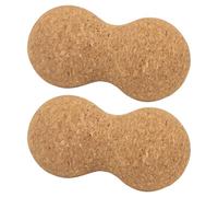 Ipetboom 2 pièces Balle de Massage Liège Balle Arachide pour Auto-massage Du Dos et Du Cou Compact pour Thérapie Fascia et Récupération Musculaire Outil de Fitness et Yoga