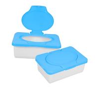 Ipetboom 2 pièces Boîte Distributrice Lingettes Humides Portable avec Couvercle Étanche Boîte Rangement Lingettes pour Facile Daccès Maison et Voyage Lot