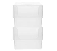 Ipetboom 2 pièces Boîte Lingettes Transparente Distributeur Carré Anti-poussière avec Couvercle Rabattable Boîte Rangement Serviettes Visage et Lingettes Humides Pratique et Visible