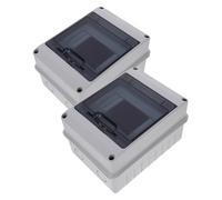 Ipetboom 2 Pièces Boîtier de Distribution Étanche avec Fenêtre Transparente Voies Multicircuit Protection pour Disjoncteur Extérieur Lot de Usage Industriel et Résidentiel