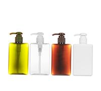 Ipetboom 2 Pièces Bouteilles Carrées Plastique avec Pompe Bouteille Vide avec Pompe Flacon Distributeur pour Produits De Toilette Liquides pour Liquide