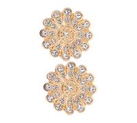 Ipetboom 2 Pièces Boutons de Chemise en Métal Durable avec Cristaux Accessoires Boutons de Manchette Unisexes pour Tenues Formelles et de les Jours