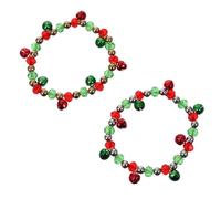 Ipetboom 2 Pièces Bracelet Femme avec Cloches Élégantes Accessoire Chic pour Fêtes et Réunions Design Multicouche Lumineux Or et