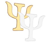 Ipetboom 2 pièces Broche Alphabet Vintage Alliage Épingle à Revers Psychologie Unique pour Femmes Accessoire de Mode Polyvalent pour Vêtements Sacs et Chapeaux