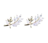 Ipetboom 2 Pièces Broche Plaquée or Mode Femme Épingles Pour Décorations Broche Faire La Fête Épingle à Nourrice Femme De Col De Mode De Mariage Stéréo Zircone