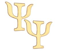 Ipetboom 2 pièces Broches Vintage Alliage avec Lettres Grecques Psychologiques pour Vêtements et Accessoires Épingles Décoratives Unisexes pour Style Élégant