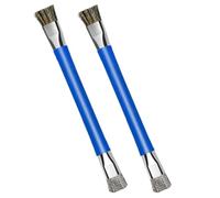 Ipetboom 2 Pièces Brosse de Nettoyage Double Tête Antistatique pour Carte Mère Protection ESD Brosse Détail Électronique pour PC et Téléphone Portable Lot de Bleu