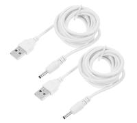 Ipetboom 2 pièces Câble USB vers Dc Lot de Cordon Chargeur Portable Compatible Ventilateur Caméra Téléphone Tablette Enceinte Recorder